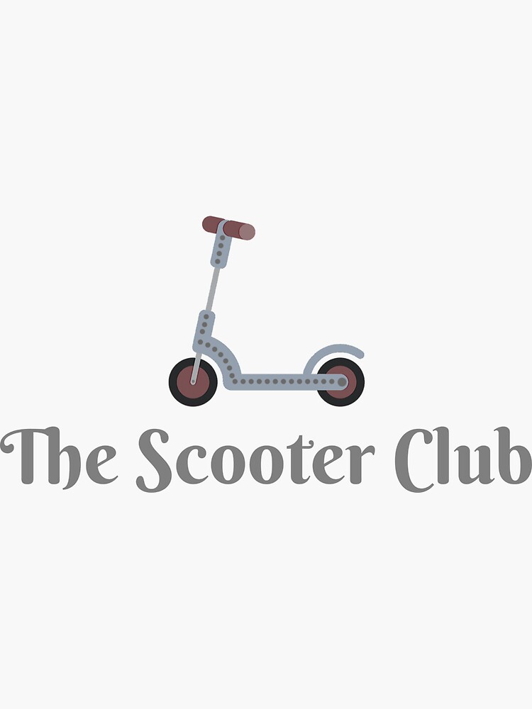 Thumbnail 3 of 3, Sticker, The Scooter Club designed and sold by VkScript.