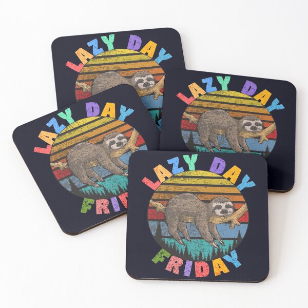 Item preview, Lazy day friday retro sleeping sloth on tree designed and sold by GoodyLeo.