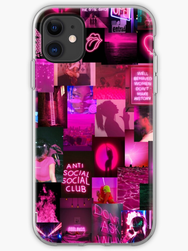 Pink Aesthetic Collage Print Iphone Case Cover By Sar2989 Redbubble
