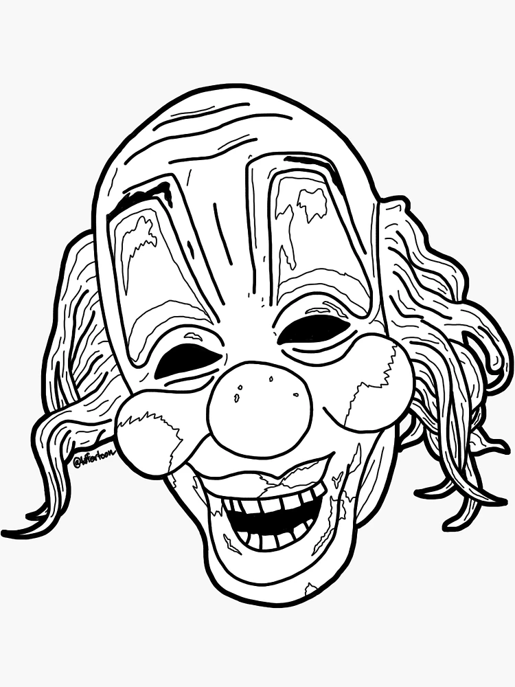 MISTER CARTOON CLOWN MASK BLACK WHITE 白黒 MISTER CARTOON CLOWN MASK BLACK WHITE 白黒