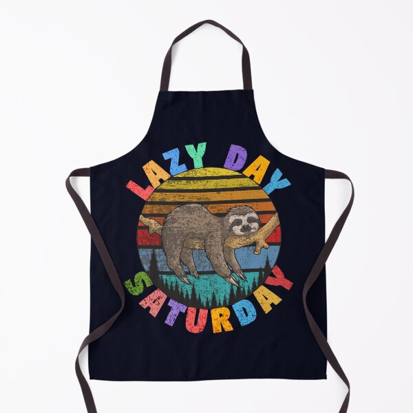 Item preview, Lazy day saturday retro sleeping sloth on tree designed and sold by GoodyLeo.