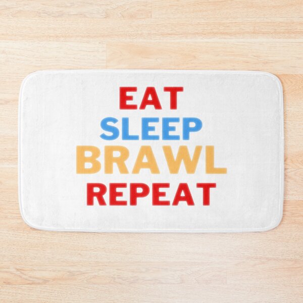 Item preview, eat sleep brawl repeat designed and sold by z-mens-world.