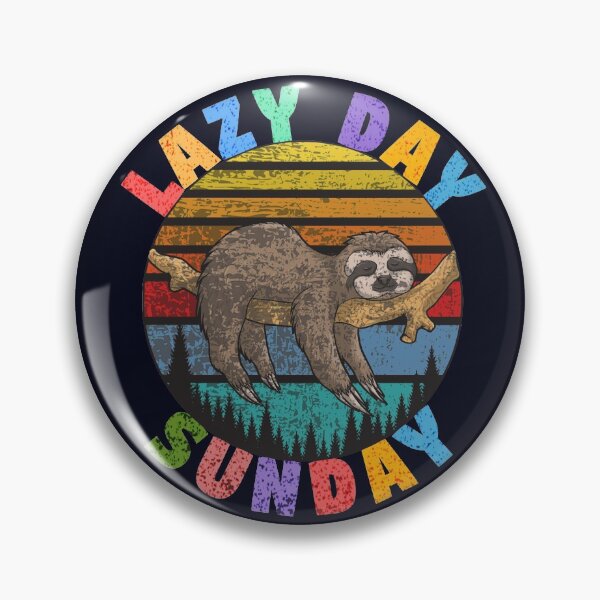 Item preview, Lazy day sunday retro sleeping sloth on tree designed and sold by GoodyLeo.