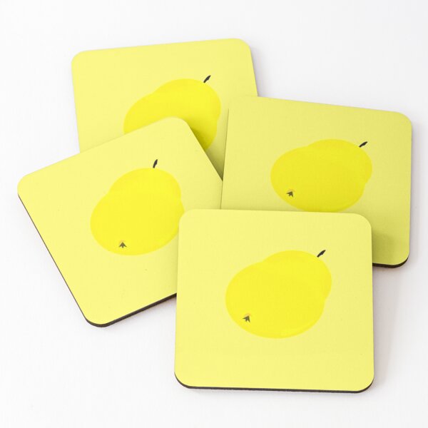 Item preview, yellow pear yellow background designed and sold by miaterinka.