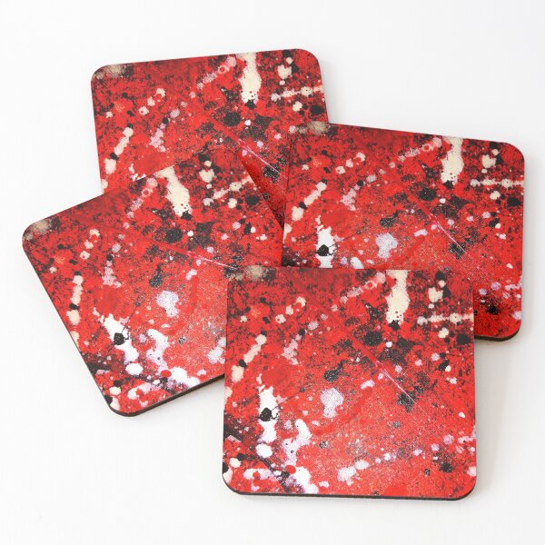 Item preview, Artist Red Abstract Splash (Acrylic Painting) designed and sold by DoggoTankDesign.
