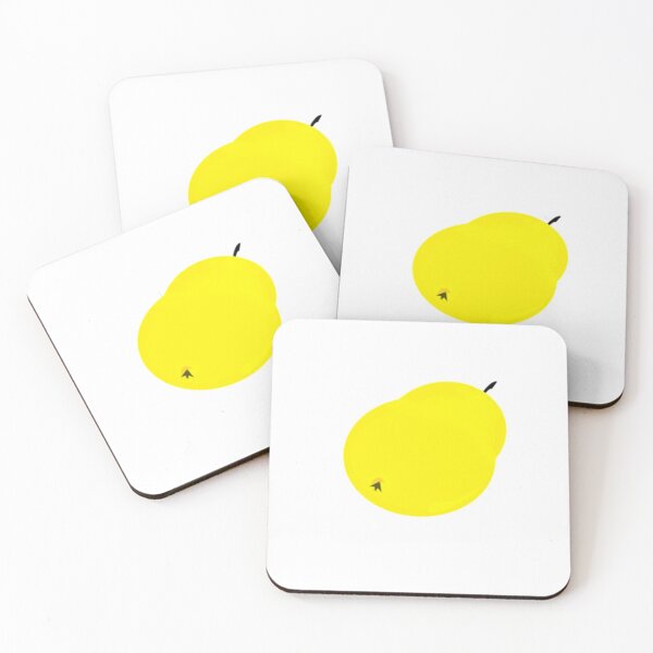 Item preview, yellow pear white background designed and sold by miaterinka.