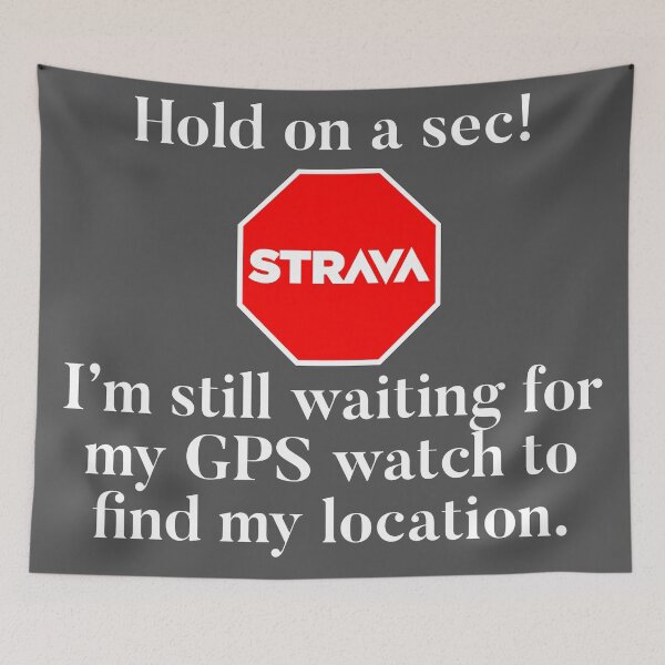 Item preview, Funny Retro Strava GPS Stop Sign designed and sold by Raw Creative Prints.