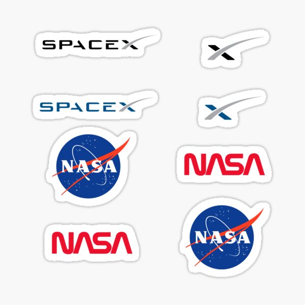 spaceX nasa logo bundle stickers Sticker