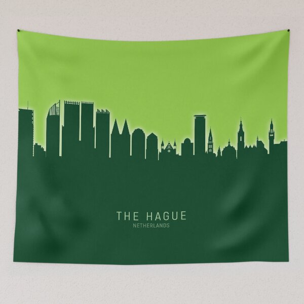 Item preview, The Hague Netherlands Skyline designed and sold by ArtPrints.