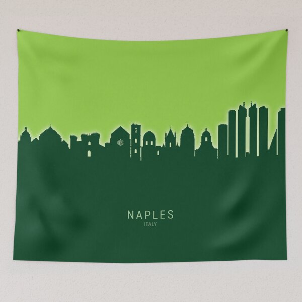 Aperçu de l'œuvre Naples Italy Skyline créée et vendue par ArtPrints.