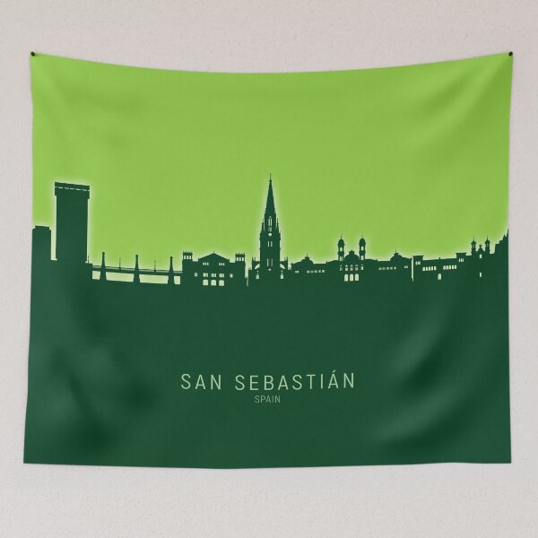 Item preview, San Sebastian Spain Skyline designed and sold by ArtPrints.