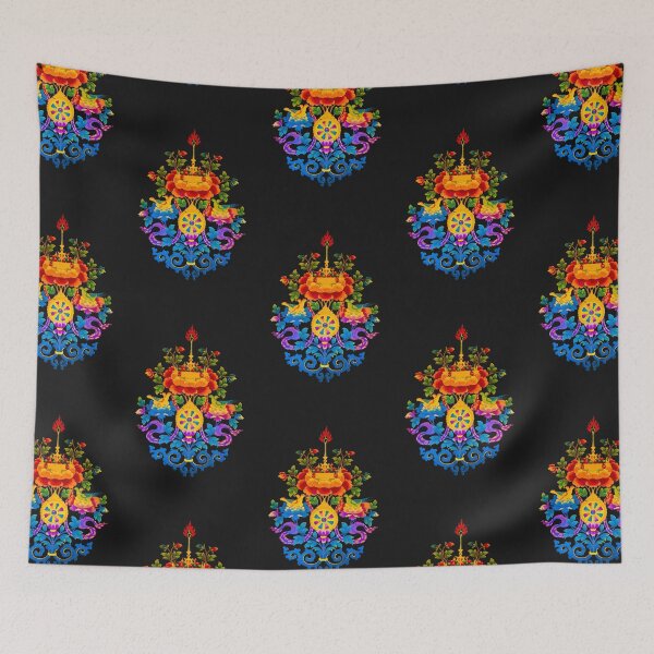 Item preview, Tibetan Buddhist Lotus, Ashtamangala motif designed and sold by darkydoors.