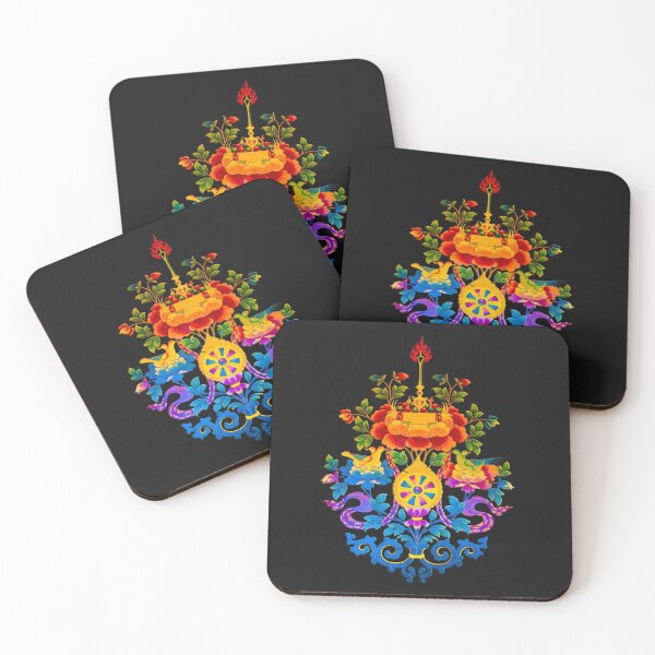 Item preview, Tibetan Buddhist Lotus, Ashtamangala motif designed and sold by darkydoors.