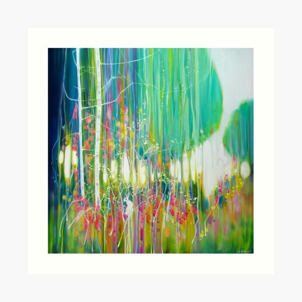 White Hares Garden Art Print