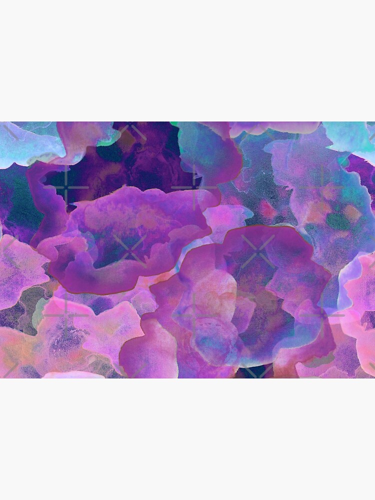 festival purple, boho, teal and purple abstract ink watercolor clouds by MagentaRose