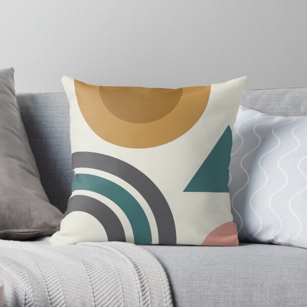 Abstract Geometric Shapes Throw Pillow
