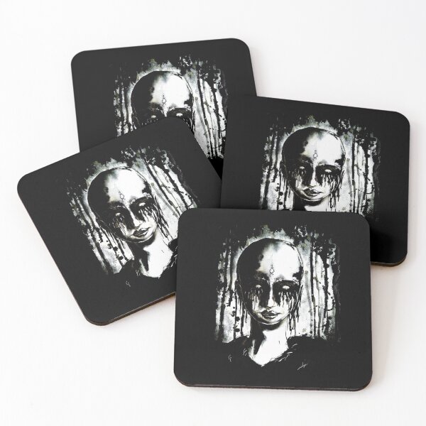 Item preview, Black and White Horror Art Ink Drawing designed and sold by aurielphoenix.
