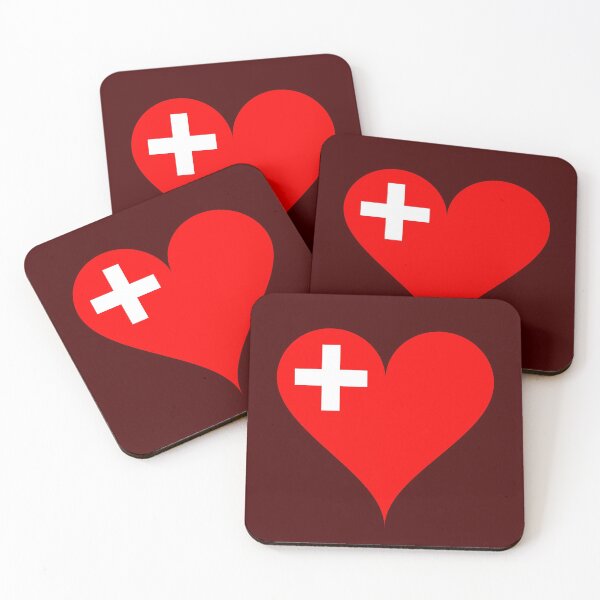Item preview, Swiss heart flag designed and sold by Pegasus00.