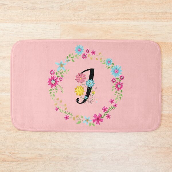 Item preview, Pink Floral Monogram Initial Letter I designed and sold by BleuSky.