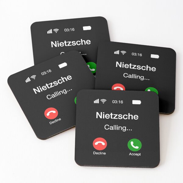 Item preview, Nietzsche Calling - Funny Philosophy Phone designed and sold by CanadianUnicorn.