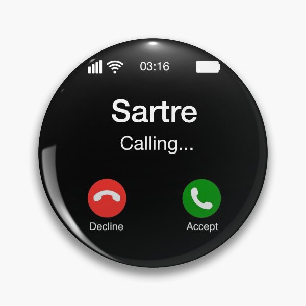 Item preview, Sartre Calling - Funny Philosophy Phone designed and sold by CanadianUnicorn.