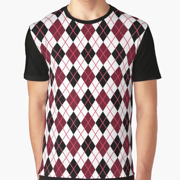 Item preview, Burgundy, Black and White Argyle Pattern designed and sold by KarinaI.