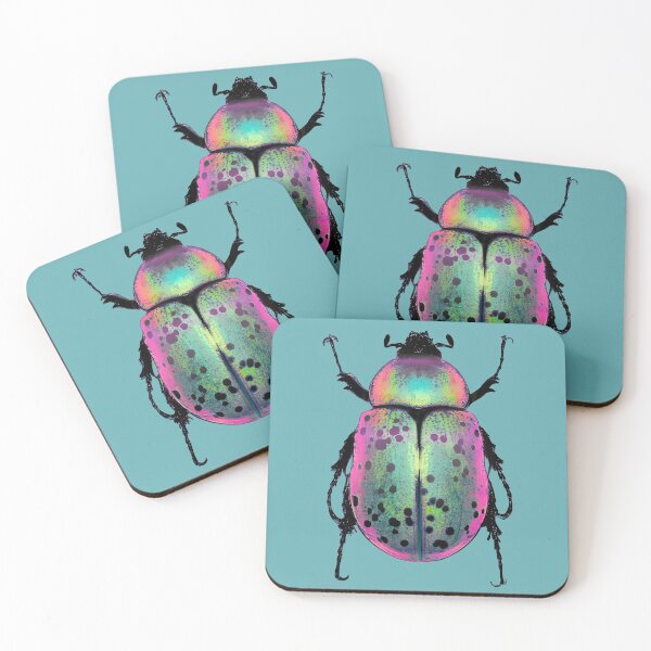 Item preview, Pink and Green Beetle designed and sold by dinaaaaaah.