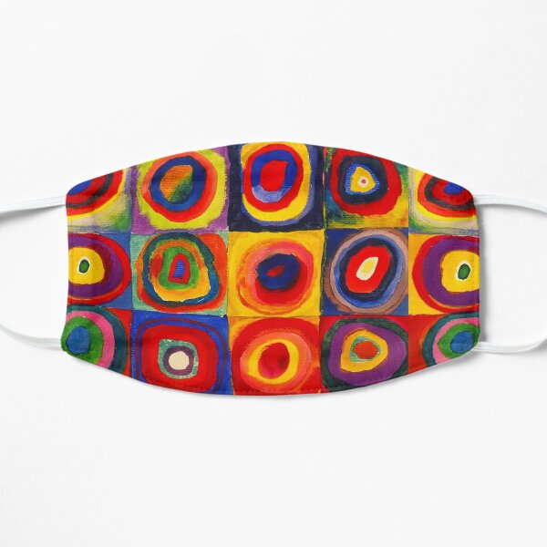 Kandinsky Color Study Squares With Concentric Circles Flat Mask