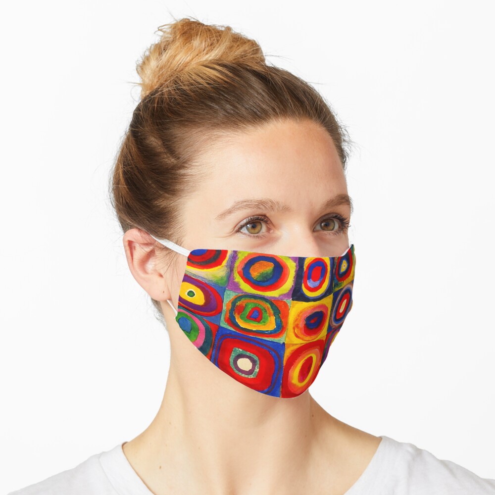 Kandinsky Color Study Squares With Concentric Circles Mask
