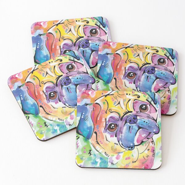 Item preview, Pug Colorful Pugs Art Dog Pet Lover designed and sold by JamesFratus76.