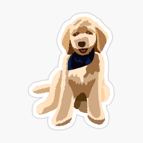 Item preview, Golden Doodle Pet Dog Puppy Portrait Drawing Digital Illustration Aesthetic VSCO Girl designed and sold by sherylwylie.