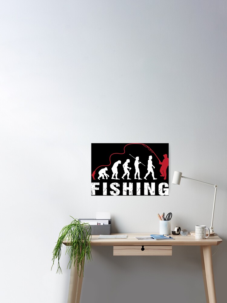 Evolution Into A Fisherman Poster for Sale by Blackwatersc