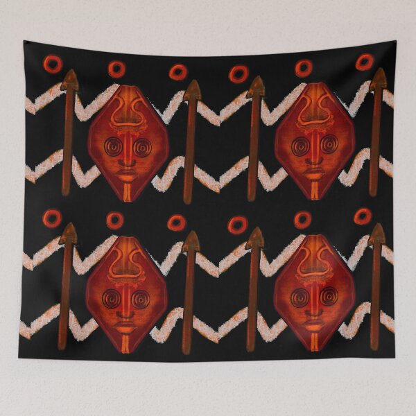 Item preview, Tribal warrior spear and shield ethnic cultural design ii designed and sold by Artonmytee.