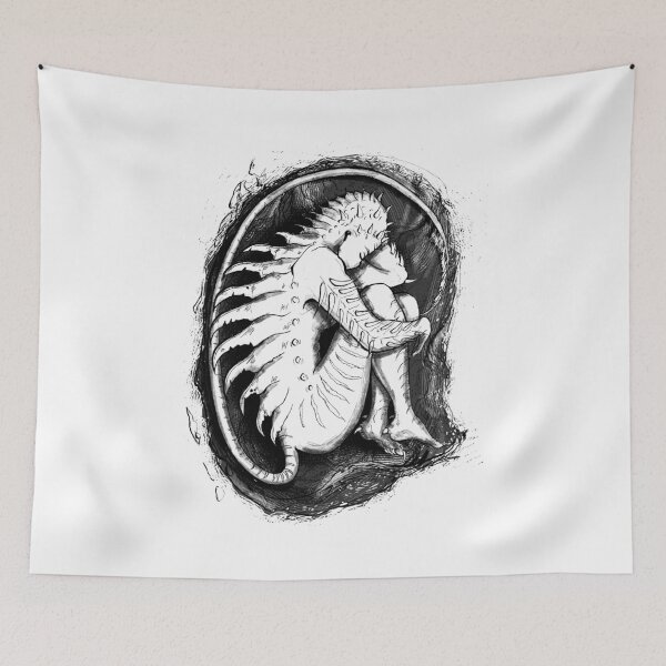 Item preview, Rebirth - Comic Art Drawing of a Monster Embryo designed and sold by aurielphoenix.