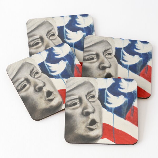 Item preview, TRUMP Tweeter Black and White Portrait designed and sold by AMSonArt.