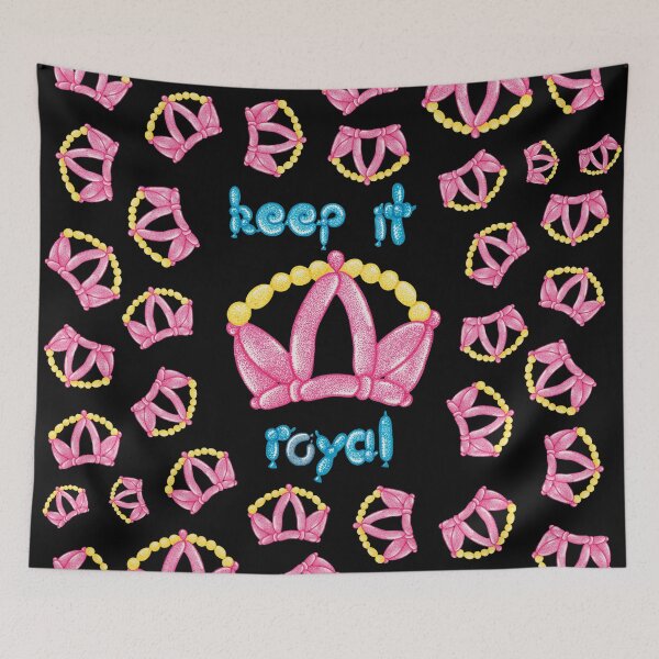 Item preview, Keep it royal balloon twisting crown pointillism painting designed and sold by MitoP.