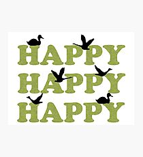 Green Digital Camo Happy Happy Happy Photographic Print