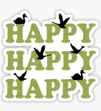 Green Digital Camo Happy Happy Happy Sticker