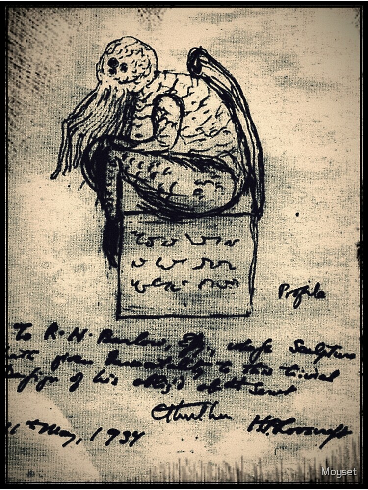 Cthulhu, original sketch by H.P. Lovecraft Premium Matte Vertical ...