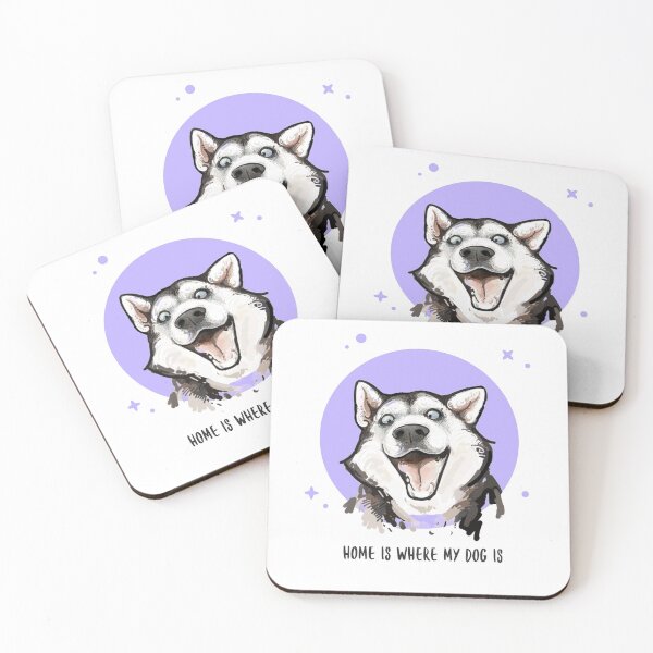 Item preview, Cute Husky Dog - Home Is Where My Dog Is designed and sold by Borislav Shekerdzhiyski.