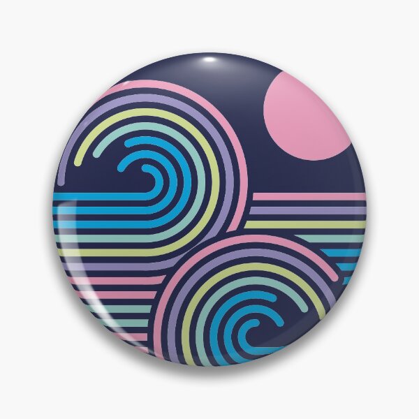 Item preview, Retro Abstract Ocean Waves designed and sold by MartineMeeka.