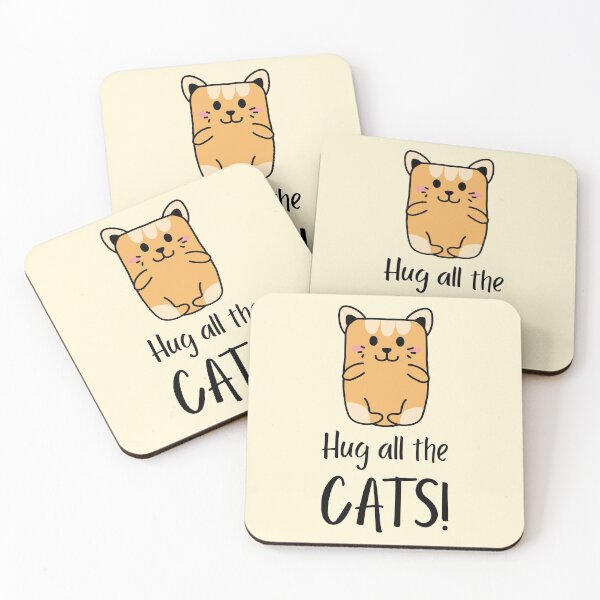 Item preview, Huggable Cat Hug All The Cats designed and sold by quoteology.