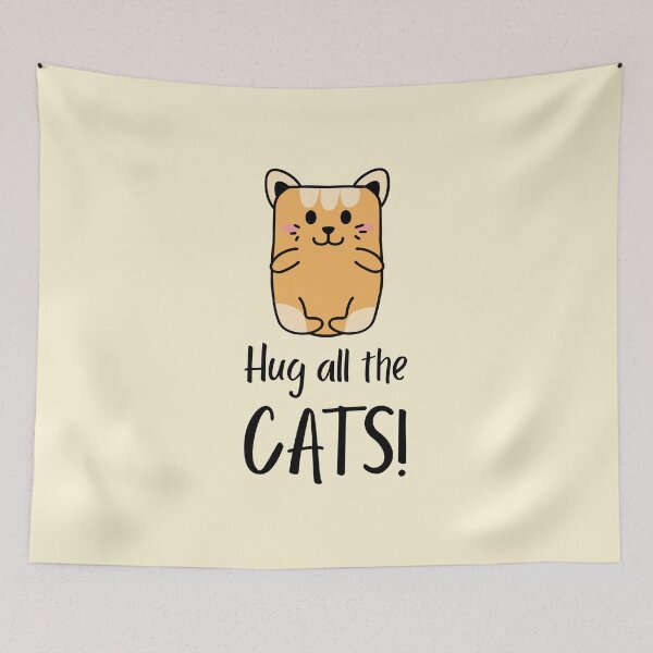 Item preview, Huggable Cat Hug All The Cats designed and sold by quoteology.