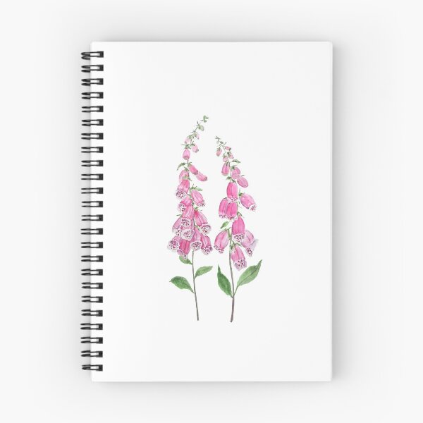 Item preview, hand painted 2 pink foxgloves flowers blossom  designed and sold by ColorandColor.