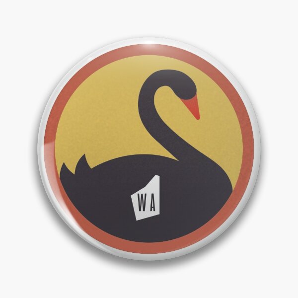 Item preview, Western Australia Swan Logo: A Vintage Black Swan Emblem designed and sold by Wandoo Studio.