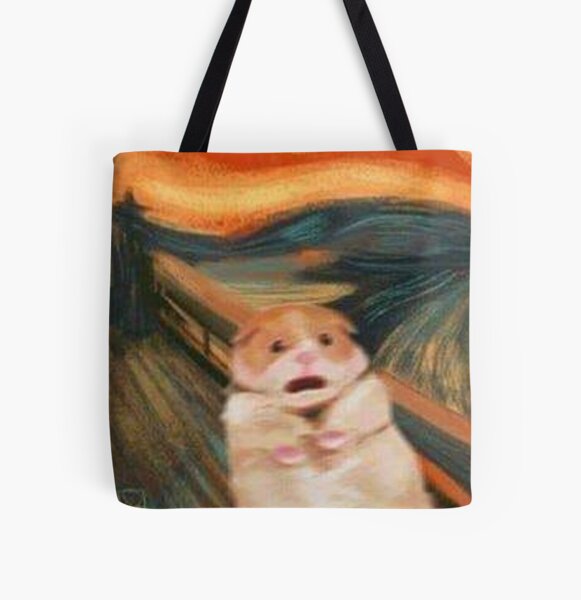 Hamster in the scream  All Over Print Tote Bag