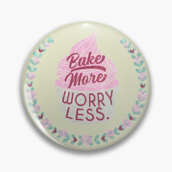 Item preview, Bake More Worry Less Giant Cupcake designed and sold by SharksOnShore.