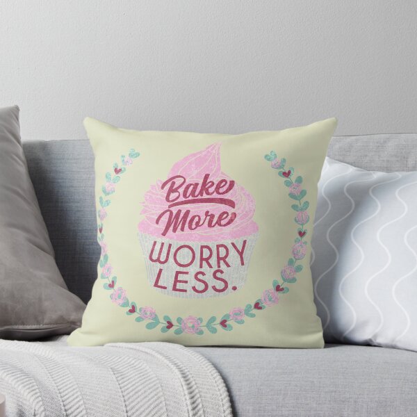 Item preview, Bake More Worry Less Giant Cupcake designed and sold by SharksOnShore.