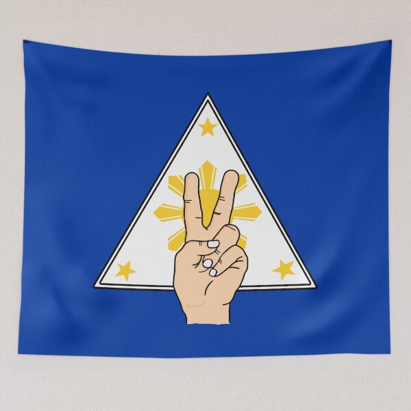 Item preview, PEACE 3 STARS AND A SUN FILIPINO BLUE designed and sold by aydapadi.
