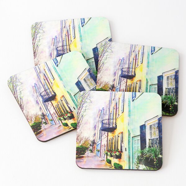 Item preview, Rainbow Row (3) - Charleston South Carolina designed and sold by CLManey.